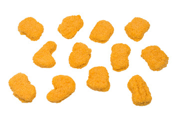 Nuggets isolated on a white background.
