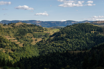 Fototapeta na wymiar Transylvanian landscape in the mountains - Romania - summer scene