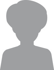 Default avatar profile icon. Grey photo placeholder. Hand drawn, modern, woman avatar profile icon (or portrait icon). User flat avatar icon, sign, profile female symbol.