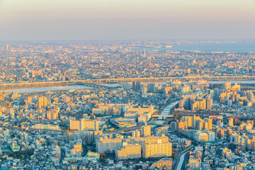 Tokyo Aerial Cityscape Sunset View