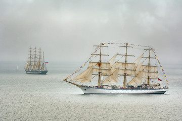 Sailing Ships in the Sea © Sergej Razvodovskij
