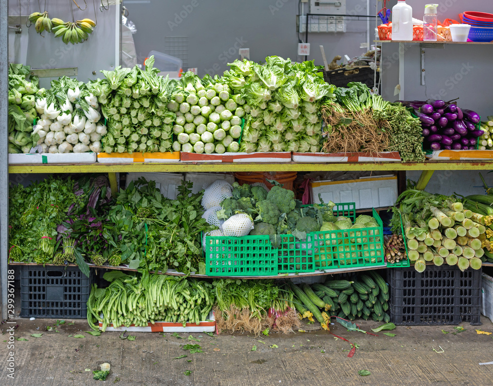 Wall mural Vegetable Market Stall