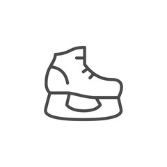 Ice skates sport inventory line outline icon