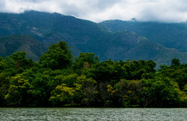 Fototapeta premium lake in mountains, Pillur dam, Coimbatore, India