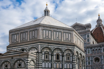 Fototapeta na wymiar FLORENCE, TUSCANY/ITALY - OCTOBER 19 : View of Saint Mary cathedral in Florence on October 19, 2019