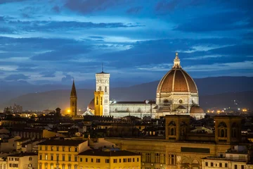 Deurstickers FLORENCE, TUSCANY/ITALY - OCTOBER 18 : View of Florence Cathedral at dusk in Florence on October 18, 2019 © philipbird123