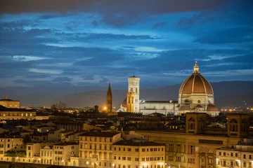 Deurstickers FLORENCE, TUSCANY/ITALY - OCTOBER 18 : View of Florence Cathedral at dusk in Florence on October 18, 2019 © philipbird123