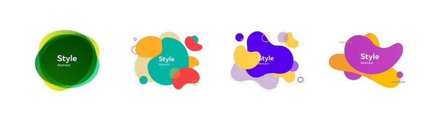 Gradient abstract banners with text sample