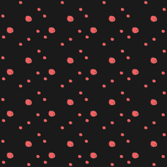 Seamless pattern with small red berries. Repeating Pattern