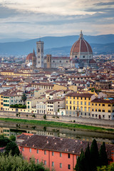 Fototapeta na wymiar FLORENCE, TUSCANY/ITALY - OCTOBER 18 : Skyline of Florence on October 18, 2019