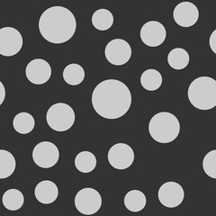 Circles seamless pattern. Random dots background texture. Vintage design.