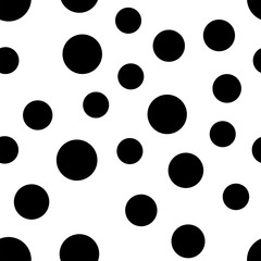 Circles seamless pattern. Random dots background texture. Vintage design.