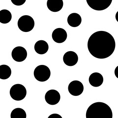 Circles seamless pattern. Random dots background texture. Vintage design.