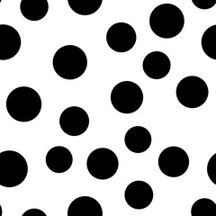 Circles seamless pattern. Random dots background texture. Vintage design.