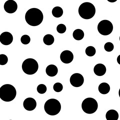 Circles seamless pattern. Random dots background texture. Vintage design.