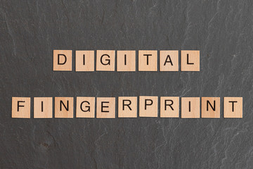 Digital Fingerprint Written With Game Tiles