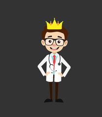 Professional Doctor - Wearing a Crown