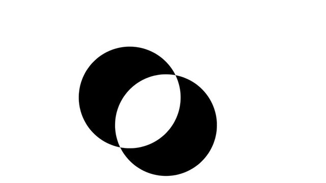 Overlapping Rings Looping Animation Abstract Venn Diagram Circles