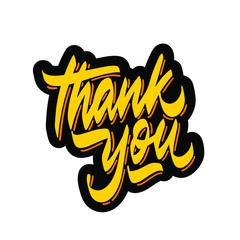 Thank you card. Beautiful greeting card scratched calligraphy. Hand drawn invitation T-shirt print design.Handwritten modern brush lettering white background isolated vector