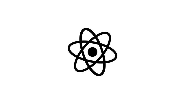 Spinning Nuclear Radiation Atomic Atom Symbol Endless Loop Spinner