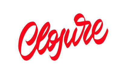 Closure ink vector illustration isolated on white background