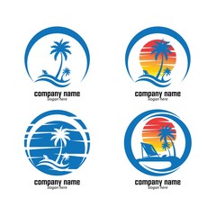 Summer Beach Holiday logo design