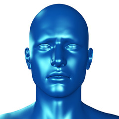 3d illustration of a sad male portrait