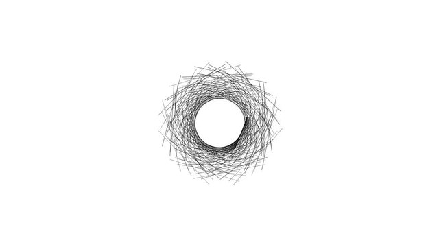 Sketch Based Circular Tunnel Drawing Fill Pattern Animation