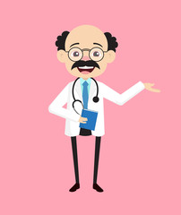 Psychiatrist - Holding a Book and Presenting