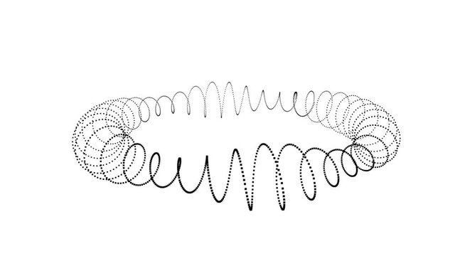 Spinning Spring Pulsating Threaded Slinky Throbbing
