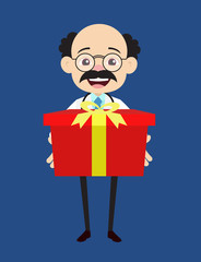 Psychiatrist - Presenting a Gift Box