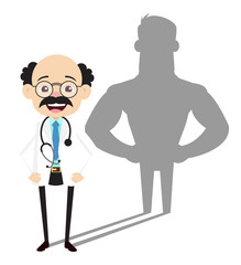 Psychiatrist - Standing in Positive Attitude