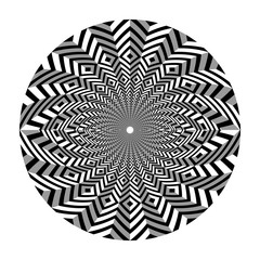 Circle geometric design element. 3d illusion.