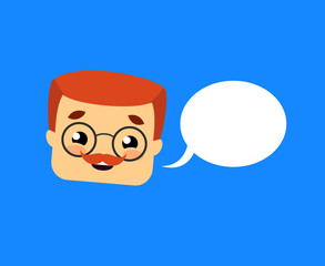 Salesman Boss Guy - with Speech Bubble