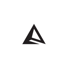 Abstract triangle logo with initial letter A design vector template illustration