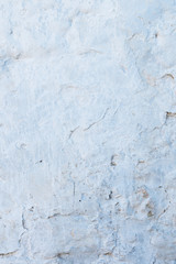 Blue plastered repeatedly brick wall texture. Whitewash Brick wall facade building surface. White wash abstract background