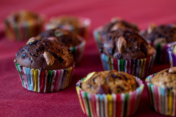 Still life food - Pastry - composition of muffins - with selective focus