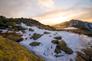 First snow on the mountains, Derese, Low Tatras, central Slovakia