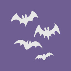 Vector bats collection. Halloween scary animal vector set.