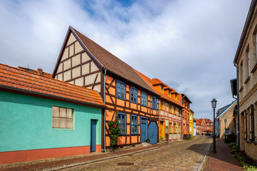 Fototapeta na wymiar Altstadt von Röbel an der Müritz, Müritz See, Mecklenburg Vorpommern, Deutschland 