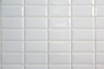 Panels of glossy white tiles