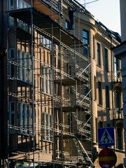 Fototapeta na wymiar buildinge repairing stockholm sweden