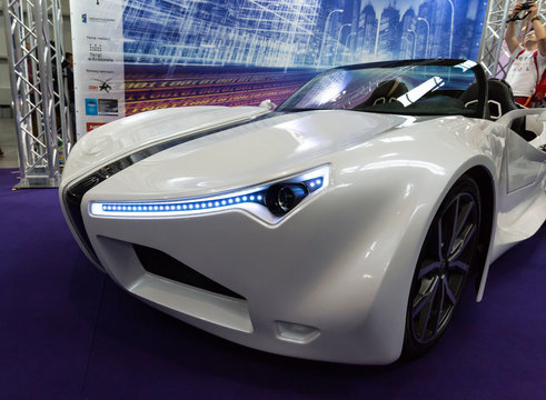 3rd edition of MOTO SHOW in Krakow. Poland.Exhibitors present  most interesting aspects of the automotive industry.  The world debut Hydrocar Premiera &ndash; the first Polish hydrogen-car