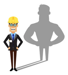 Technician Engineer Worker - Standing in Positive Attitude