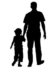 Fototapeta na wymiar Parents with little child on white background