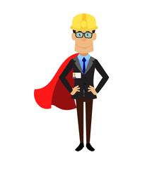Technician Engineer Worker - In Super Hero Costume