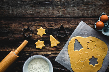 Gingerbread cookie dough for Christmas