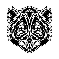 Fototapeta premium Loris face. Design element for poster, card, banner.