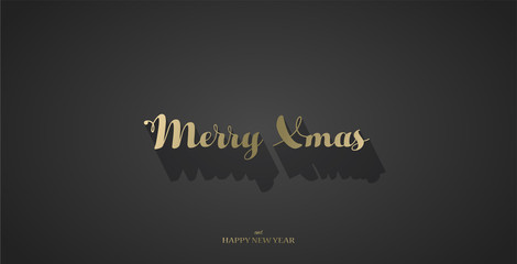 Dark Christmas vector background with shadow.