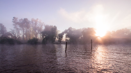 Misty beatiful morning